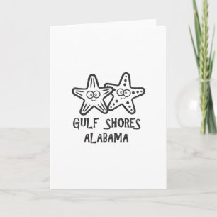 Kids Cute Gulf Shores Alama Vacation Girls Boys Card