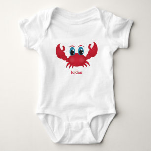 Kid's Cute Happy Crab Baby Bodysuit