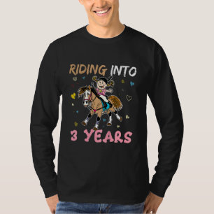 Kids Cute Horse 3rd Birthday For Toddler Girl Teen T-Shirt