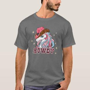 Kids Cute Horse Cowgirl Western Southern Girls You T-Shirt