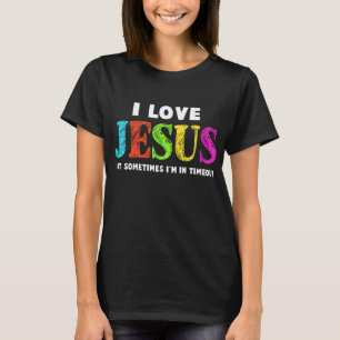 Kids Cute I Love Jesus Christian Faith Gifts Toddl T-Shirt