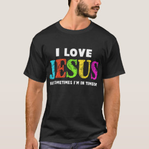 Kids Cute I Love Jesus Christian Faith Gifts Toddl T-Shirt