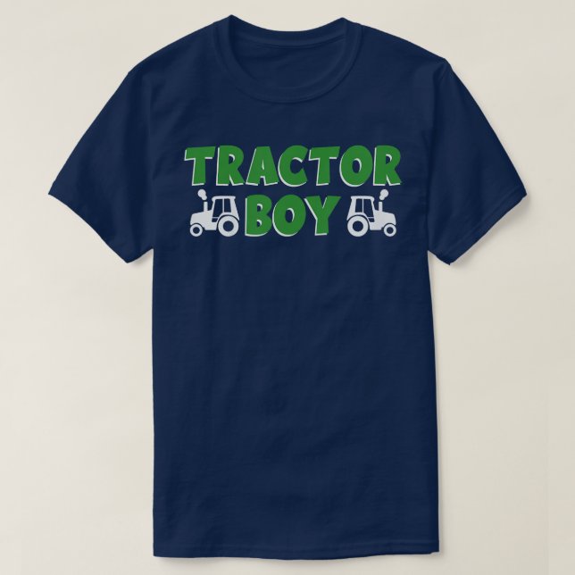 Kids Cute Junior Farmer Tractor Boy  T-Shirt (Design Front)