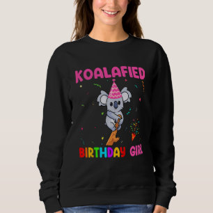 Kids Cute Koalafied Birthday Girls Koala Bear Ki Sweatshirt