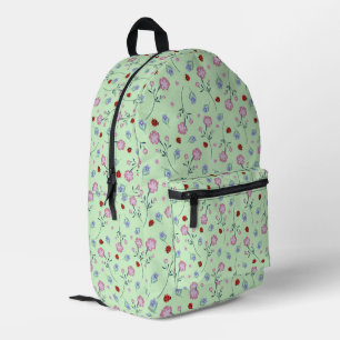 kids Cute Ladybug Polka dot Daisy Flower Pattern Printed Backpack