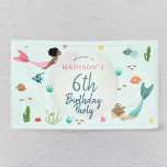 Kids Cute Magical Mermaid Birthday Welcome Sign<br><div class="desc">This cute and whimsical mermaid-themed kids birthday welcome banner sign features an under the sea design, with fish, bubbles, and seaweed. The welcome sign can be personalized with your girls name and age. The perfect ocean-themed addition to your child's birthday party! This banner is set for a 6th birthday, but...</div>