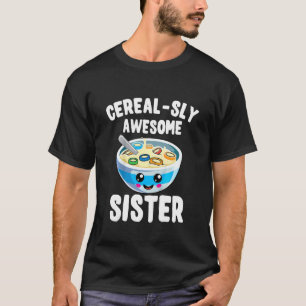 Kids Cute Matching Little Sister Lil Sis Cereal P T-Shirt
