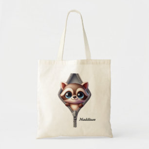 Kids Cute Raccoon Tote Bag