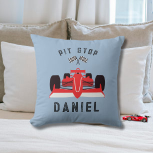 Kids Cute Racing Car Throw Pillow