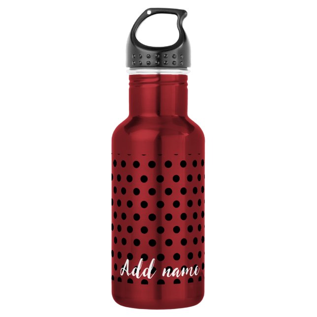 kids Cute Red Ladybug Polka dot party Pattern 532 Ml Water Bottle (Front)