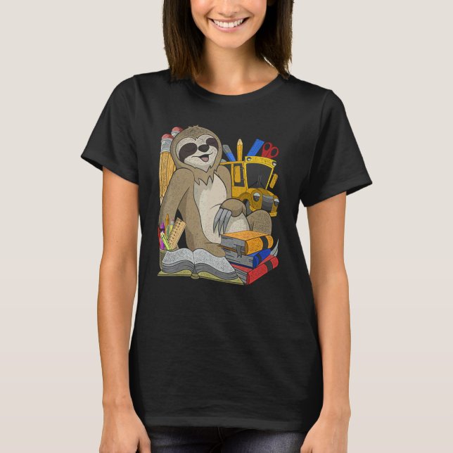 Kids Cute School Student Zoo Animal  Wildlife Slot T-Shirt (Front)