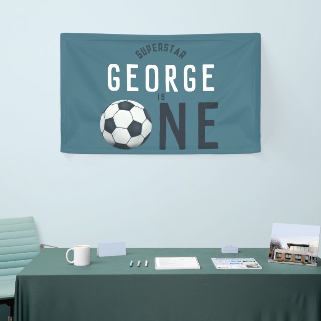 Kids Cute Sports 1st Birthday Party Banner (Tradeshow)