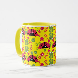 Kids Cute Whimsical ladybug Mug