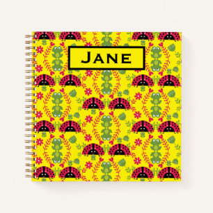 Kids Cute Whimsical ladybug Notebook