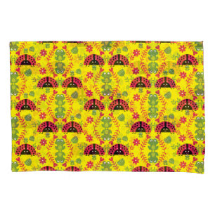 Kids Cute Whimsical ladybug Pillowcase