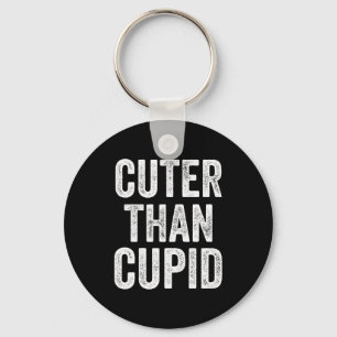 Kids Cuter Than Cupid Toddler Boy Valentines Day B Keychain