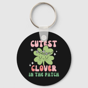 Kids Cutest Clover In The Patch Toddler Girl St Pa Keychain
