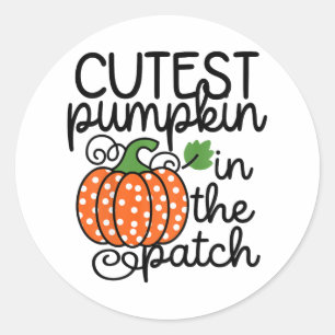 Kids Cutest Pumpkin In The Patch By Classic Round Sticker