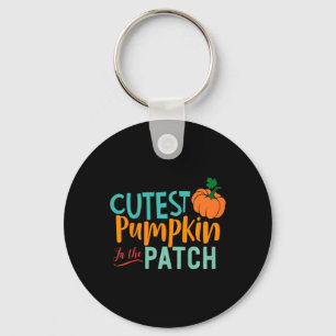 Kids Cutest Pumpkin In The Patch Fun Fall Autumn S Keychain