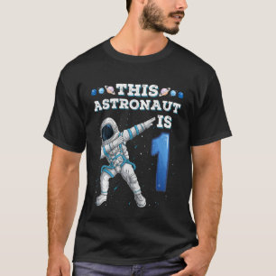 Kids Dabbing Astronaut 1 Year Old Birthday Boy Spa T-Shirt