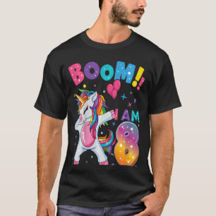 Kids Dabbing Birthday 8 Years Old 8th Birthday Out T-Shirt