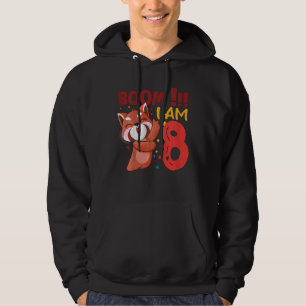 Kids Dabbing Birthday Boy Red Panda 8th Birthday 8 Hoodie