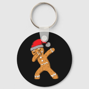 Kids Dabbing Dab Gingerbread Man Xmas Girls Boys C Keychain