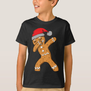 Kids Dabbing Dab Gingerbread Man Xmas Girls Boys C T-Shirt