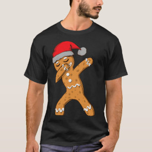 Kids Dabbing Dab Gingerbread Man Xmas Girls Boys C T-Shirt