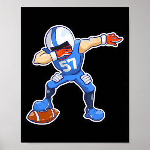 Kids Dabbing Football Dab Dance Funny Boys Gift  Poster