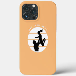 Kids DAD IS MY HERO GIRL iPhone 13 Pro Max Case