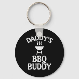 Kids Daddys Bbq Buddy Cute Barbecue Family Match B Keychain