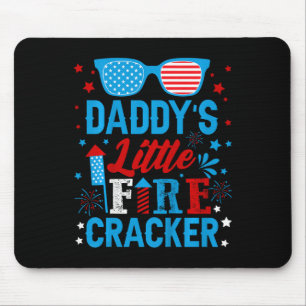 Kids Daddys Little Firecracker Independence Day Fi Mouse Pad