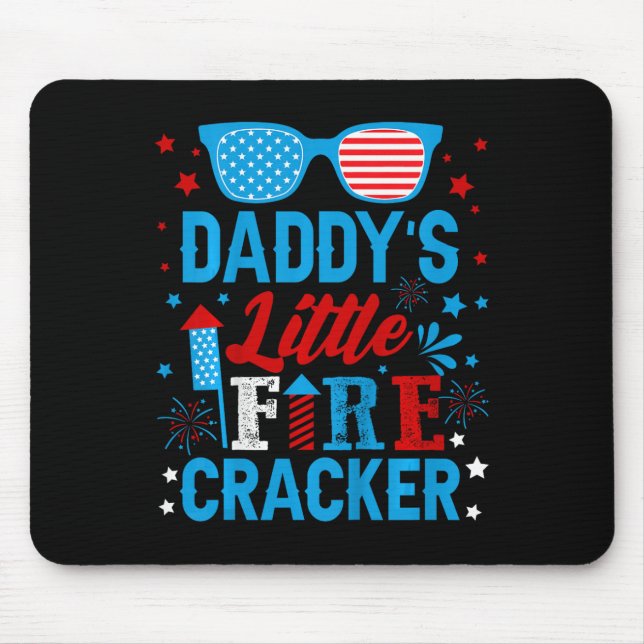 Kids Daddys Little Firecracker Independence Day Fi Mouse Pad (Front)