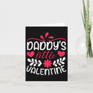Kids Daddys Little Valentine Day Heart Love Kids B Card