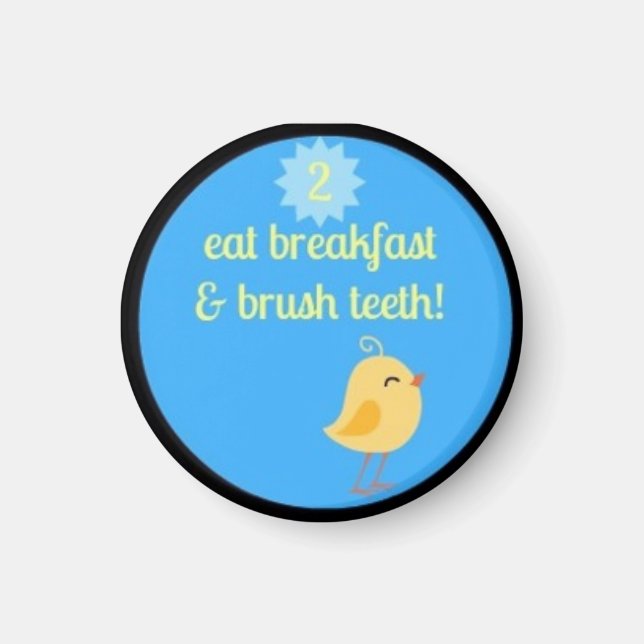 kid's daily routine chart magnet!!! magnet (Front)