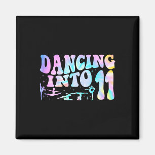 Kids Dancing Into 11 Years Old 11th Birthday Balle Magnet