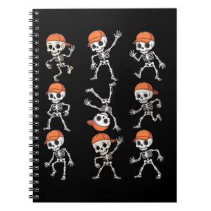 Kids Dancing Skeleton Halloween Notebook
