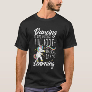 Kids Dancing through 100th Day Of School 100 Days  T-Shirt