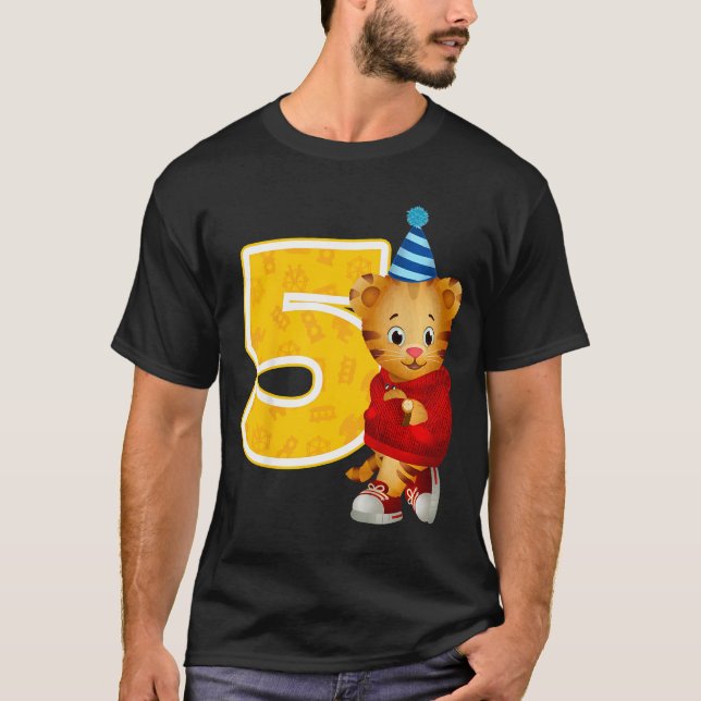 Kids Daniel Tiger'S Neighbourhood My 5Th Birthday  T-Shirt (Front)