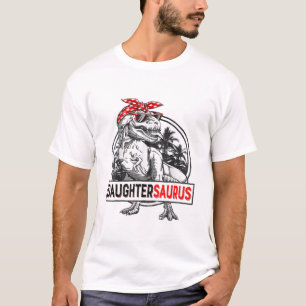 Kids Daughtersaurus Rex Dinosaur Funny Mother's Da T-Shirt