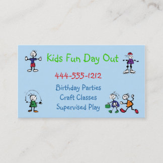 Kids Daycare Party Place Business Card custom