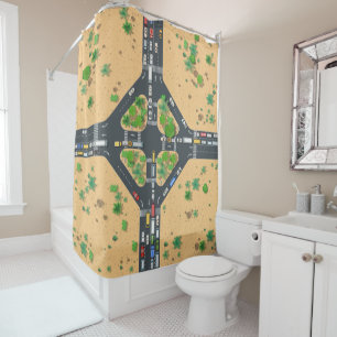 Kids Desert Junction Shower Curtain