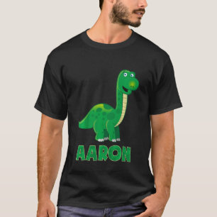 Kids Dino dinosaur name Aaron T-Shirt