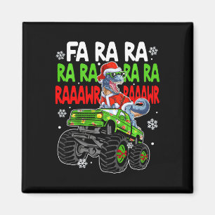 Kids Dino Fa Ra Ra Rawr Dinosaur Monster Truck Chr Magnet