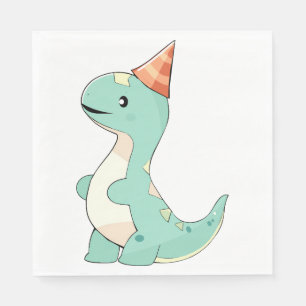 Kids Dino Mite!  Cute Dinosaur Birthday T Rex Napkin