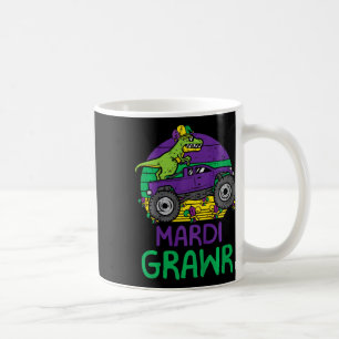 Kids Dino Monster Truck Mardi Grawr Mardi Gras Tod Coffee Mug