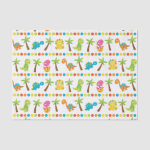 kids dino prehistoric party tissue paper