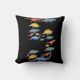 Kids Dinosaur 5th Birthday For 5 Year Old Girls a Throw Pillow