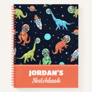 Kids Dinosaur Astronaut   Child's Sketchbook Notebook